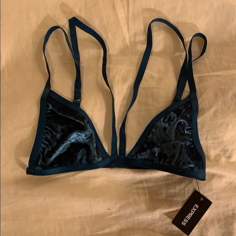 Express One Eleven velvet bralette